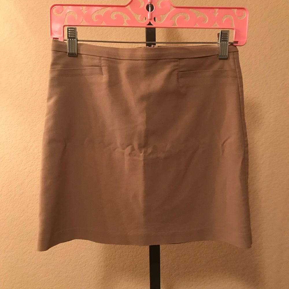 New Tan mini skirt Size M